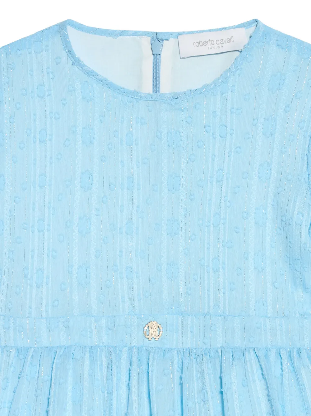 Roberto Cavalli Junior Jurk met ruches Blauw