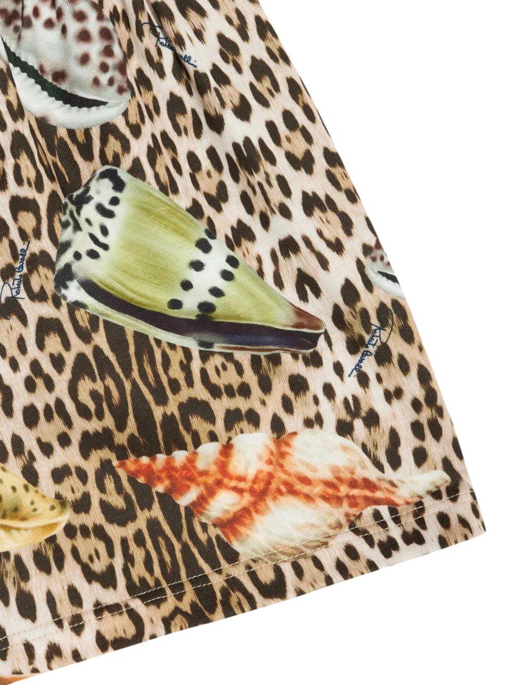 Roberto Cavalli Junior leopard-print casual shorts Beige