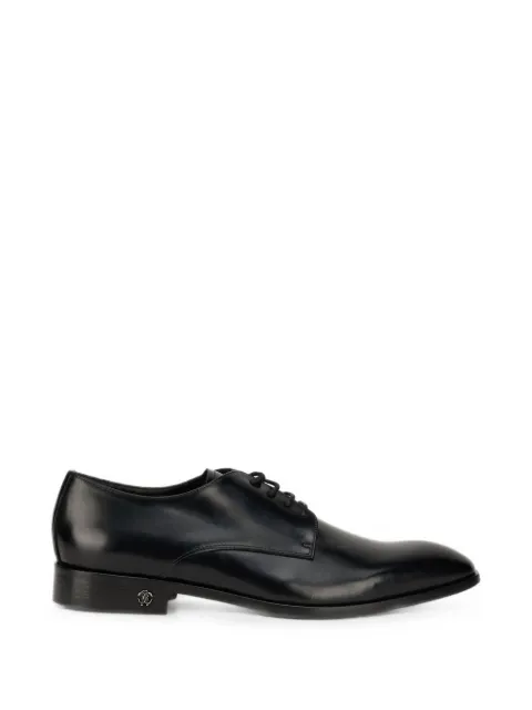Roberto Cavalli logo-plaque leather Derby shoes