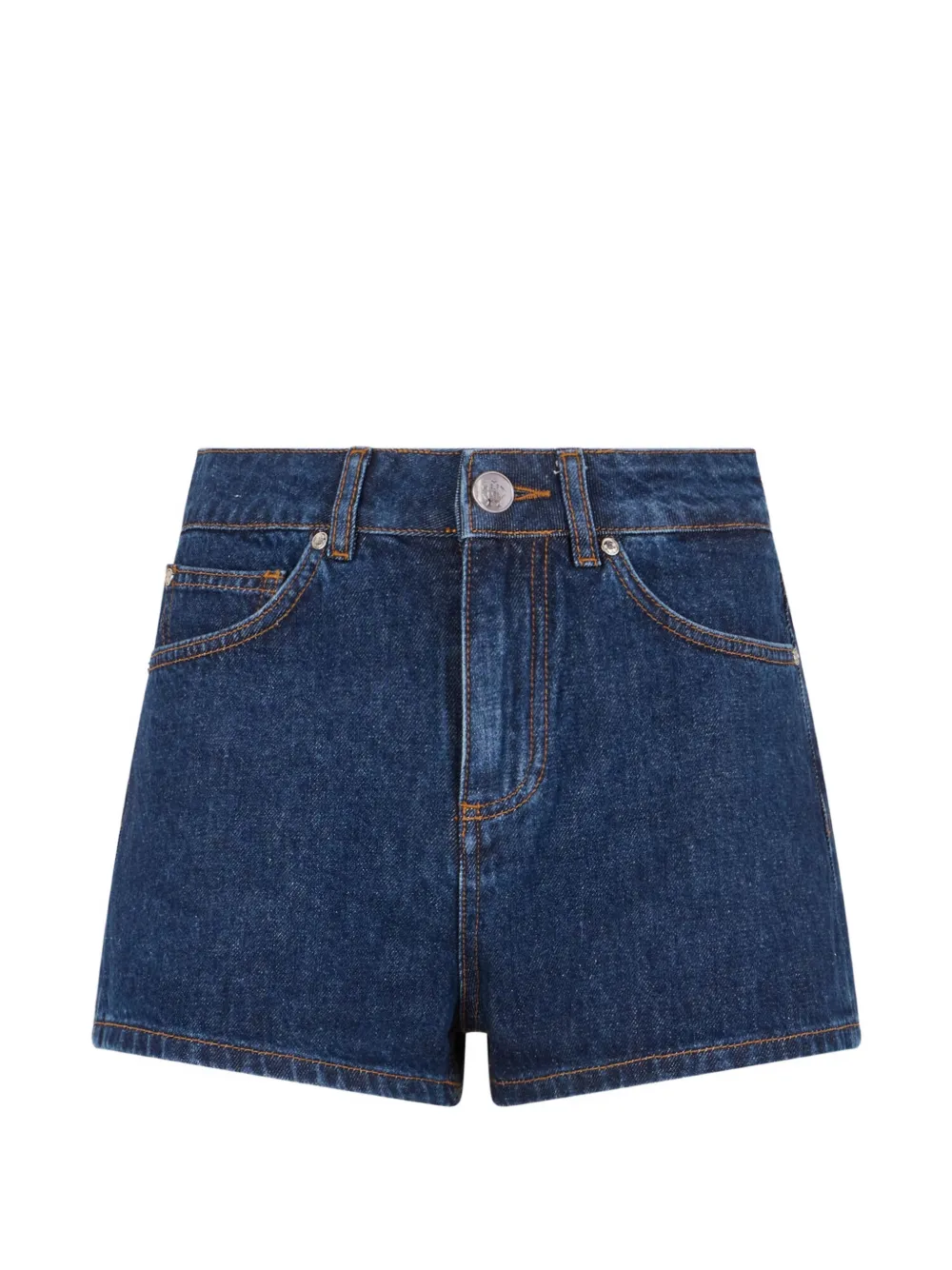 Roberto Cavalli logo-print mini shorts - Bleu