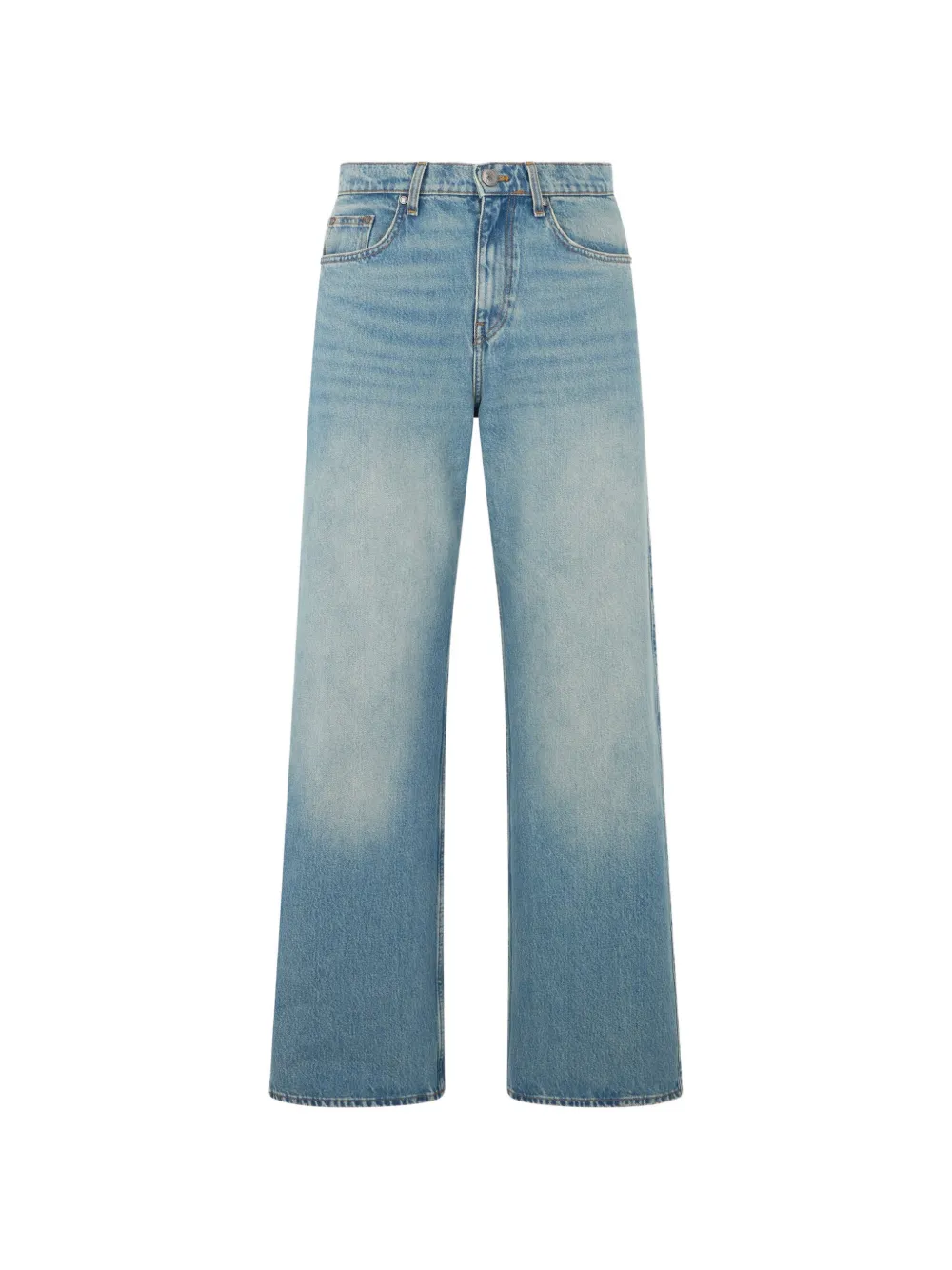 Roberto Cavalli monogram-embroidered straight-leg jeans - Blu