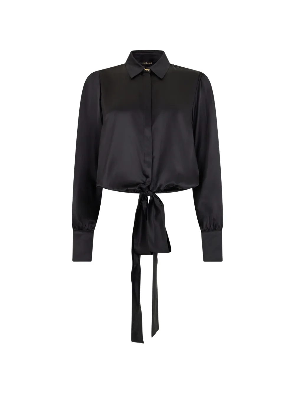 Roberto Cavalli silk tie-fastening blouse