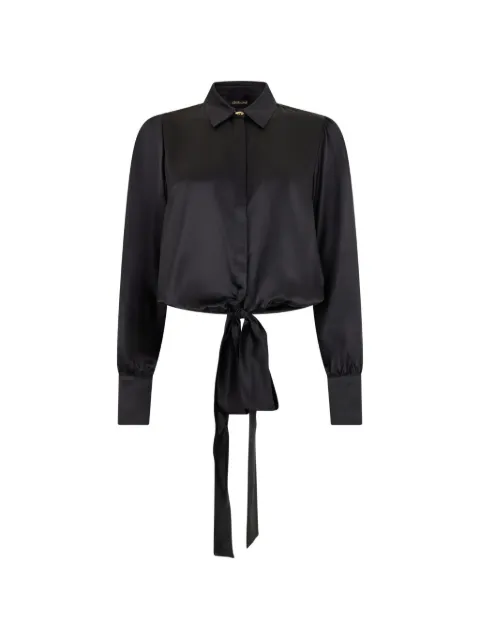 Roberto Cavalli silk tie-fastening blouse