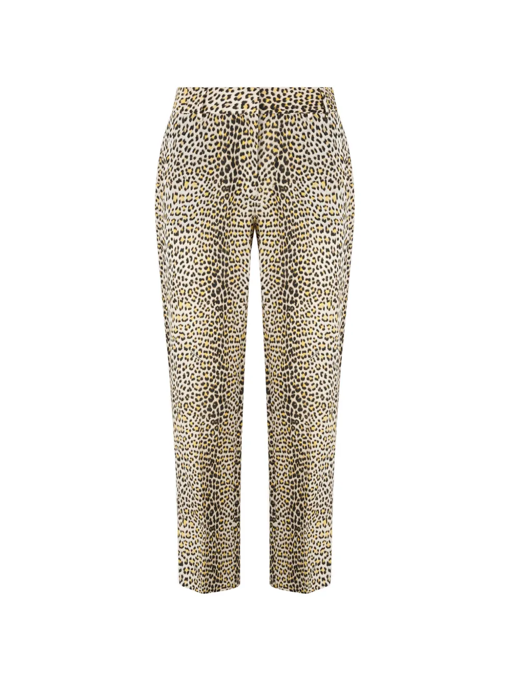 Roberto Cavalli Cropped broek met luipaardprint Beige