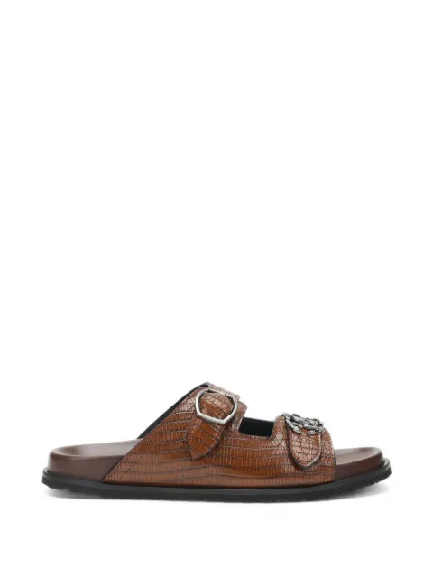 Roberto Cavalli croc-effect buckle-fastening slides