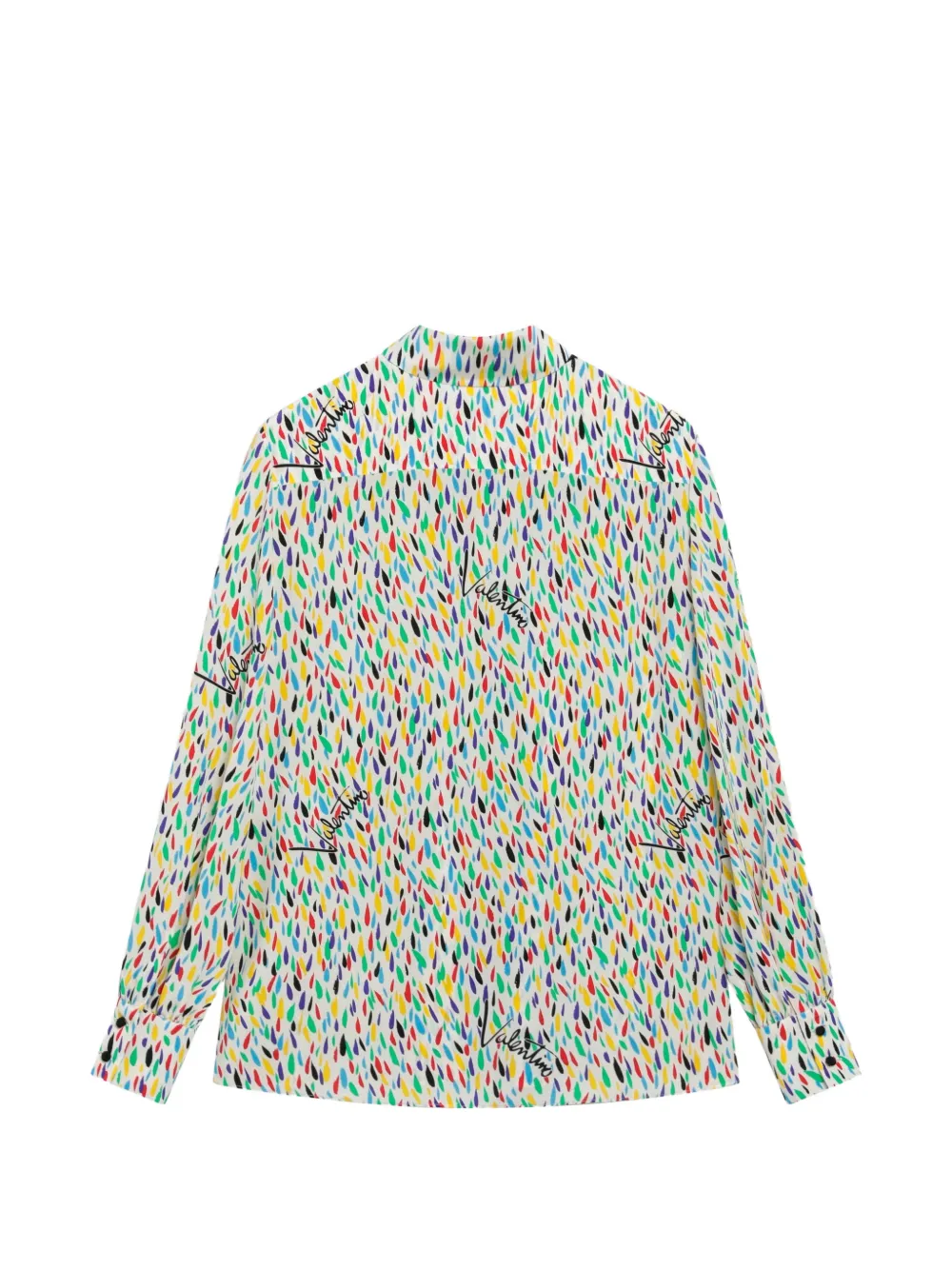 Valentino Garavani logo-print silk shirt - Blanc Valentino Garavani logo-print silk shirt - Blanc