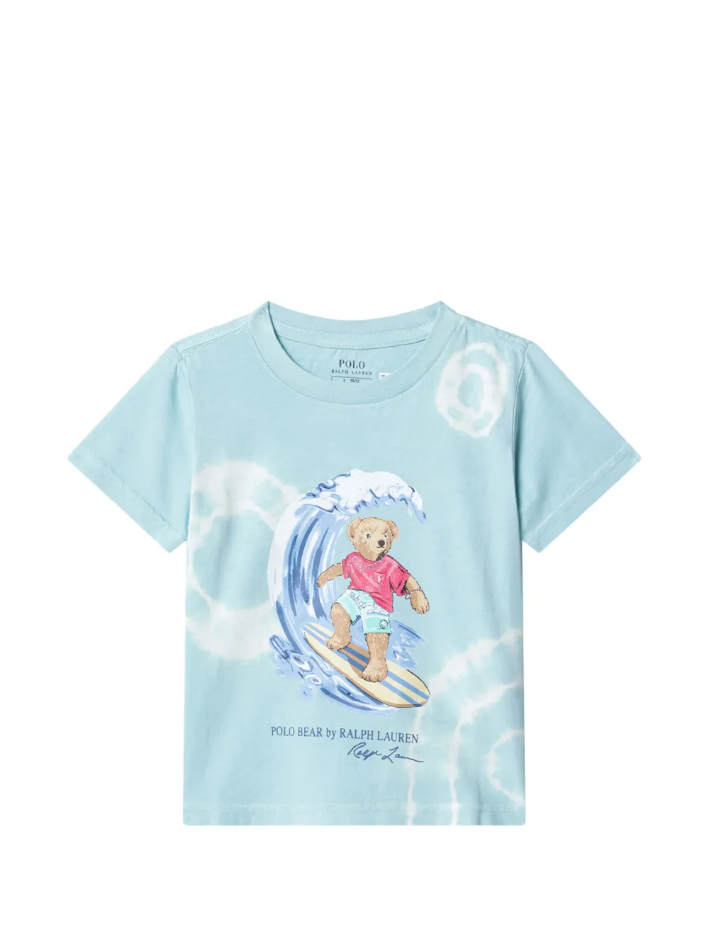 POLO RALPH LAUREN KIDS Polo Bear katoenen-T-shirt met tie-dye print Blauw