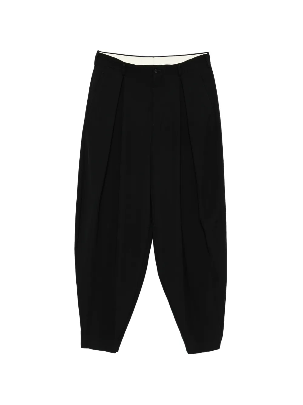 Comme des Garçons Homme Plus belt-loop pleated trousers Zwart