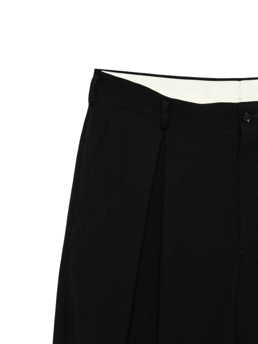 Comme des Garçons Homme Plus belt-loop pleated trousers Zwart