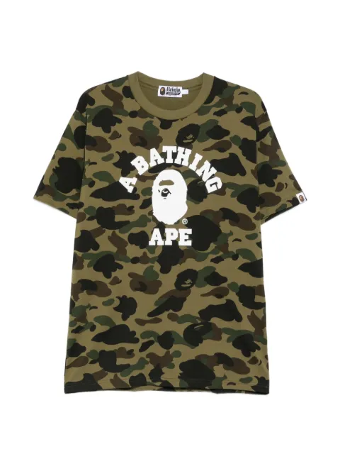 A BATHING APE® camouflage-print logo-print T-shirt