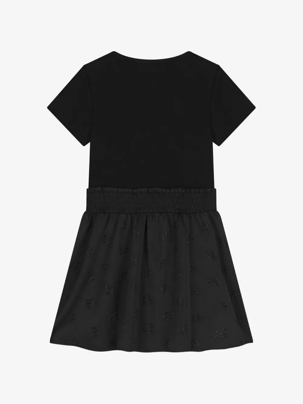 Karl Lagerfeld Kids 로고 프린트 러플 원피스