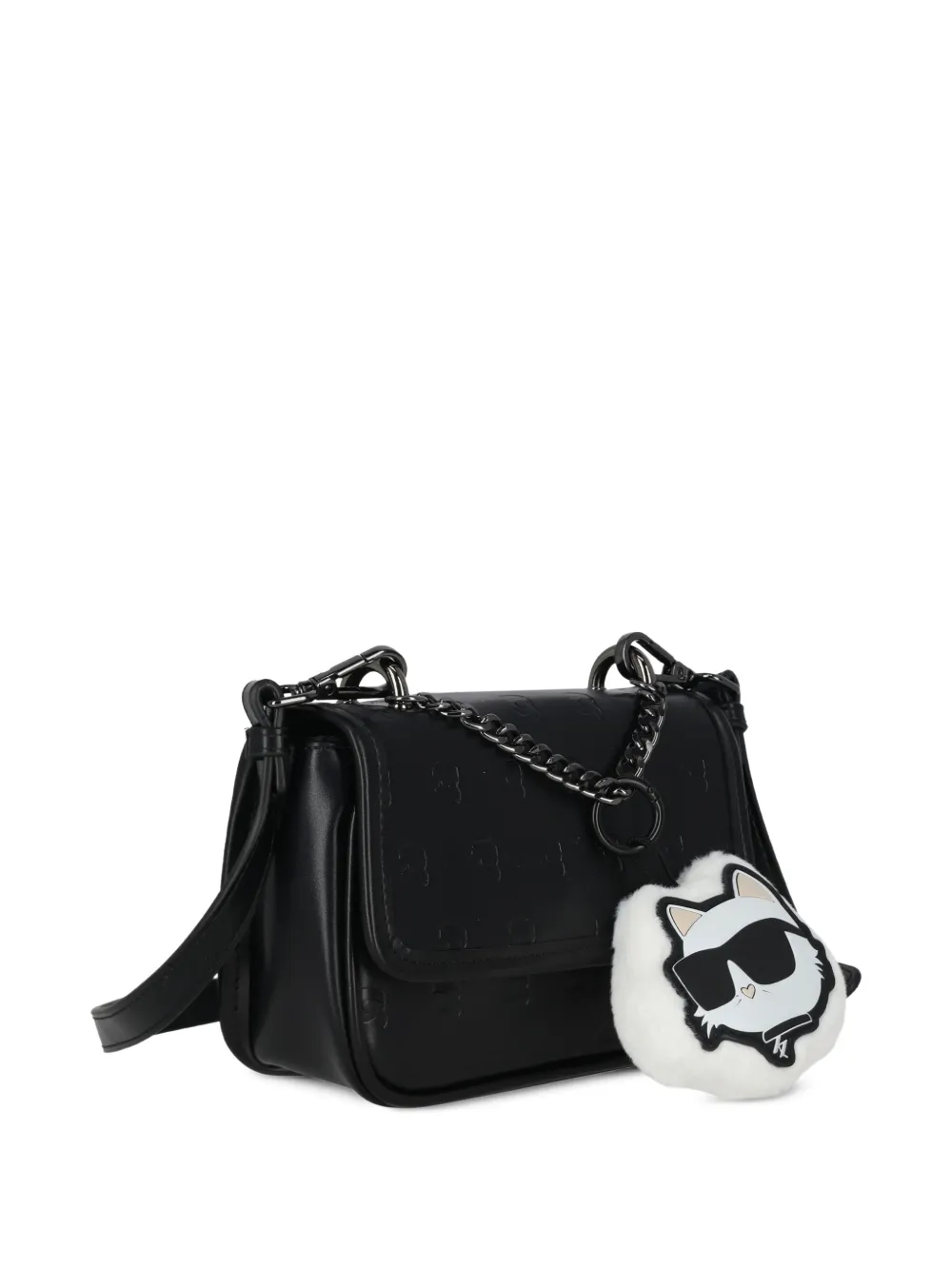 Karl Lagerfeld Kids Mini Me schoudertas met monogram-reliëf Zwart
