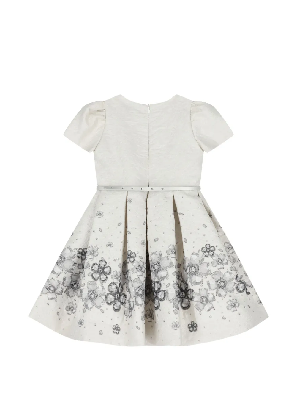 Monnalisa floral-print belted dress Beige