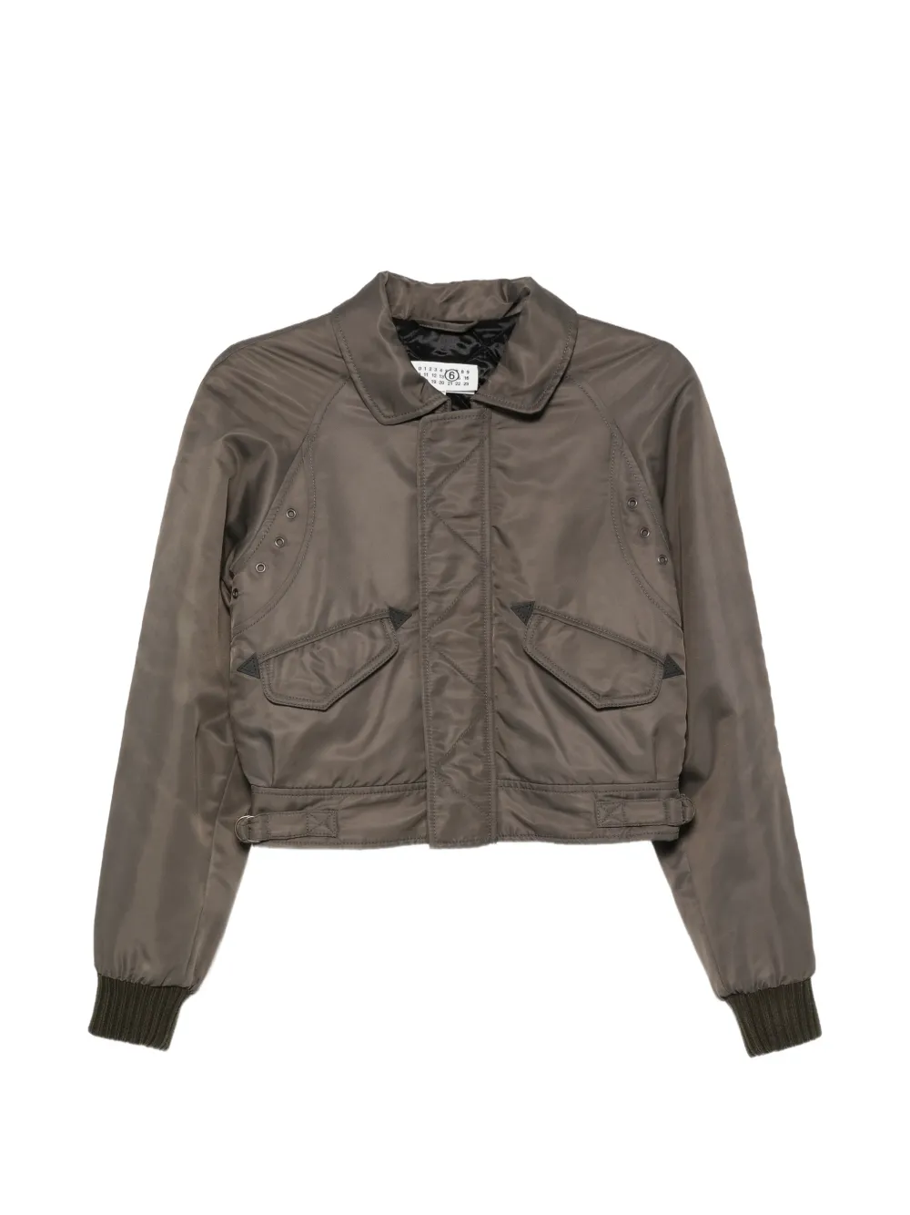 MM6 Maison Margiela cropped zip-up jacket Grijs