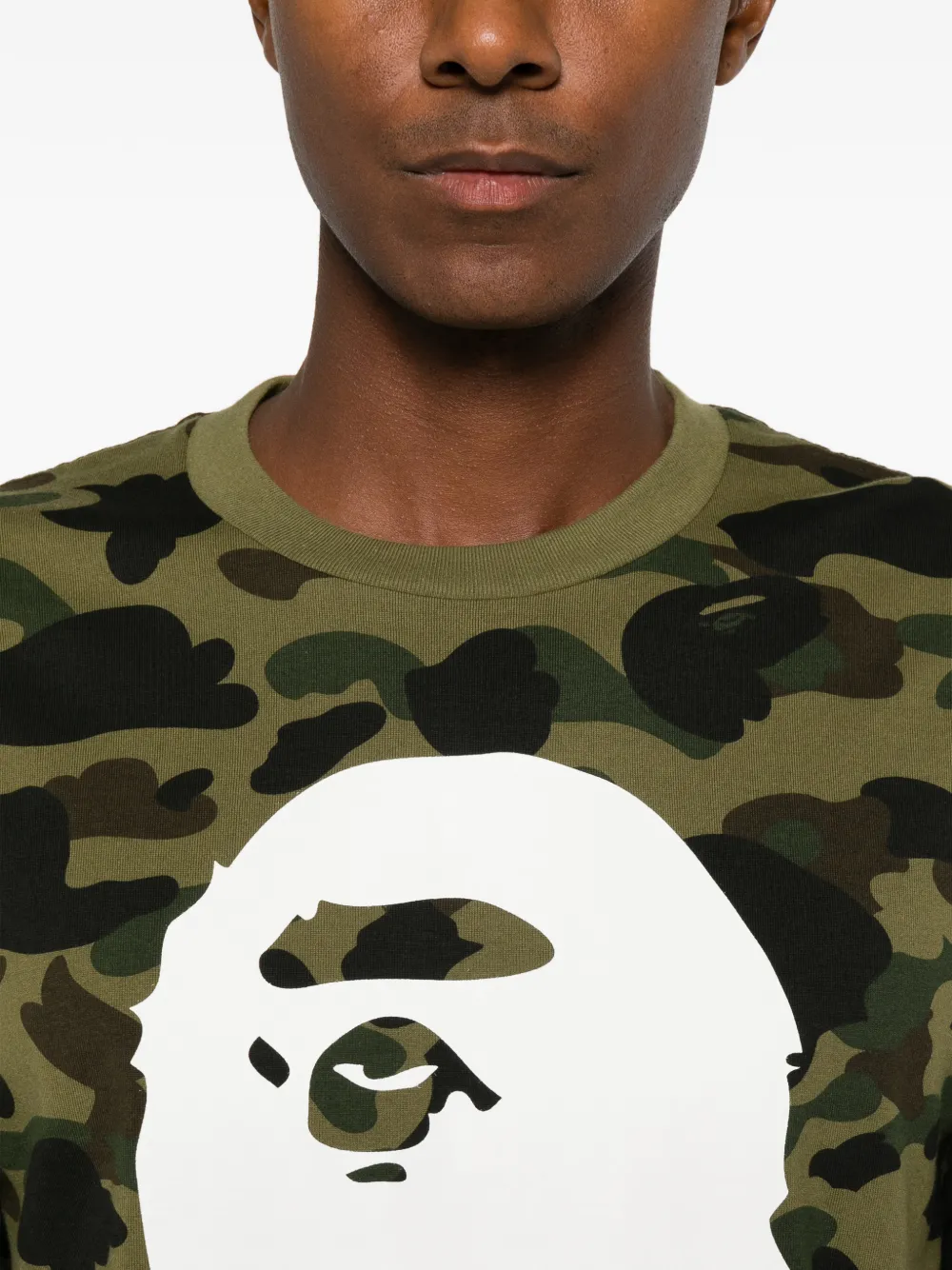 A BATHING APE 1st Camo Ape Head T-shirt Groen