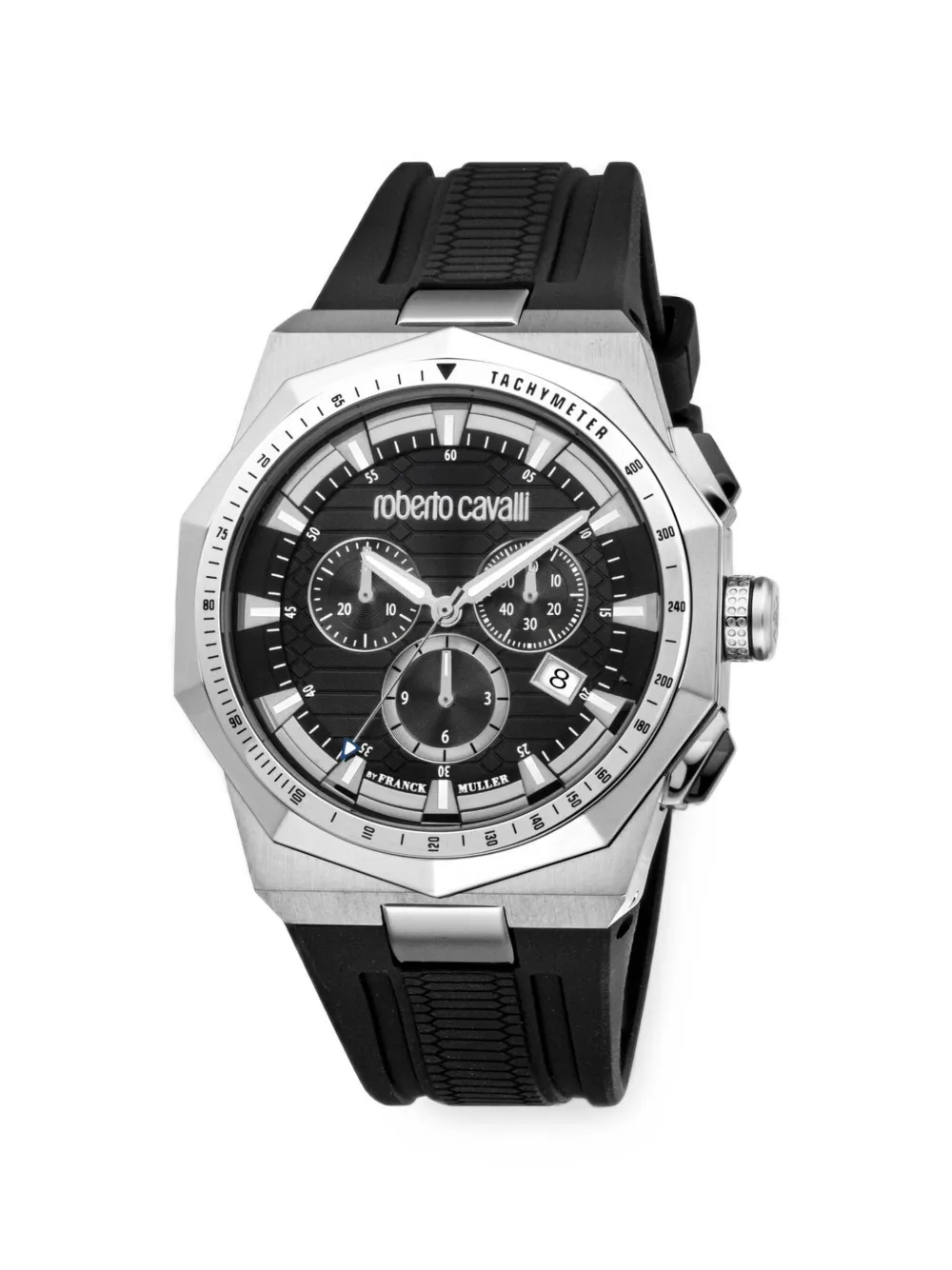Roberto Cavalli x Franck Muller chronograph tachymeter 44mm watch - Nero