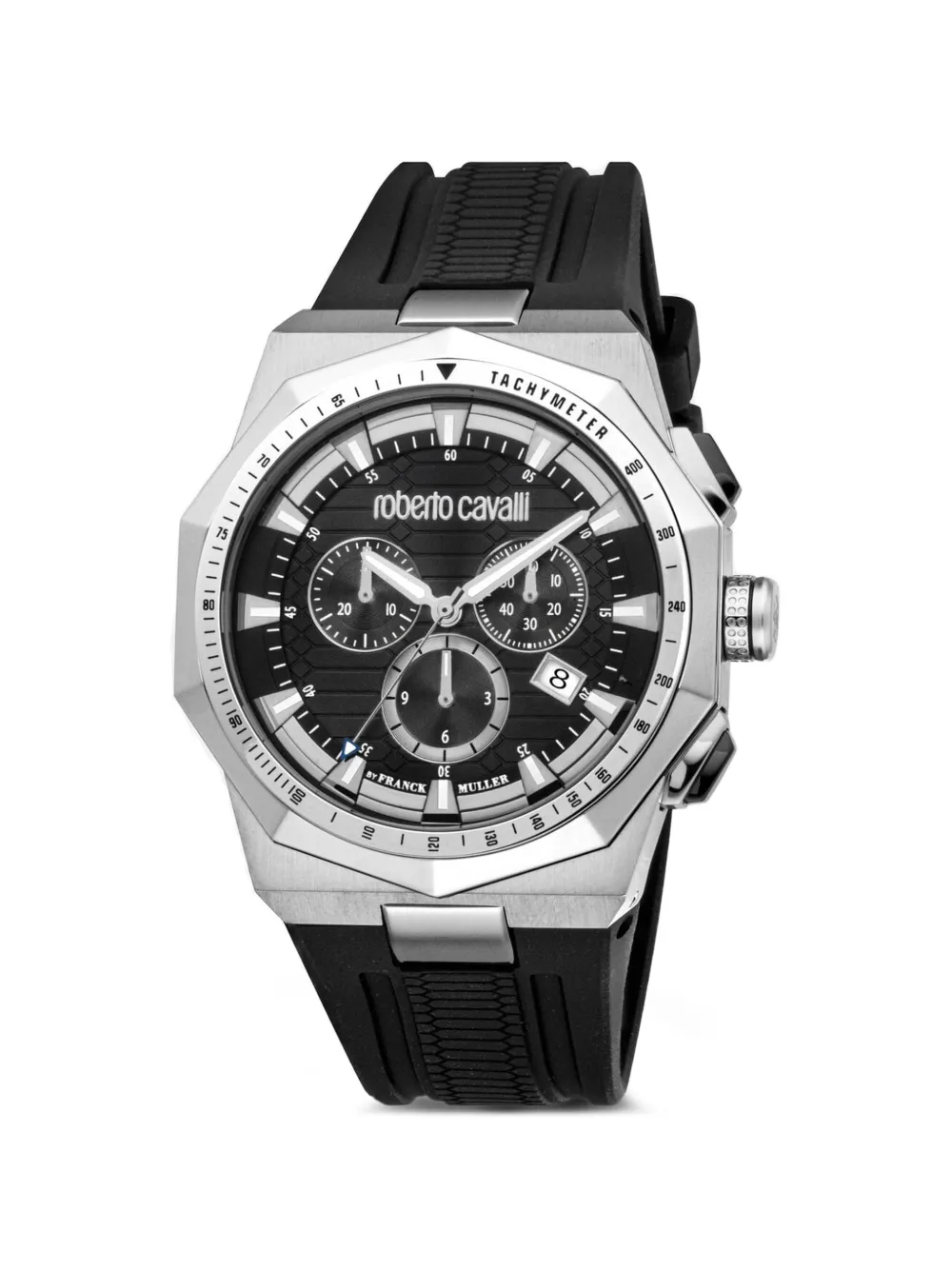 Roberto Cavalli x Franck Muller chronograph tachymeter 44mm watch - Nero
