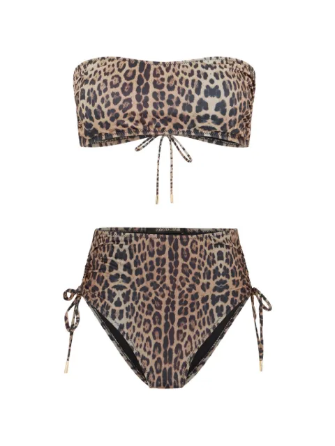 Roberto Cavalli leopard-print bandeau bikini