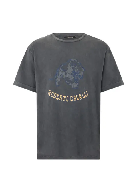 Roberto Cavalli logo-print cotton T-shirt