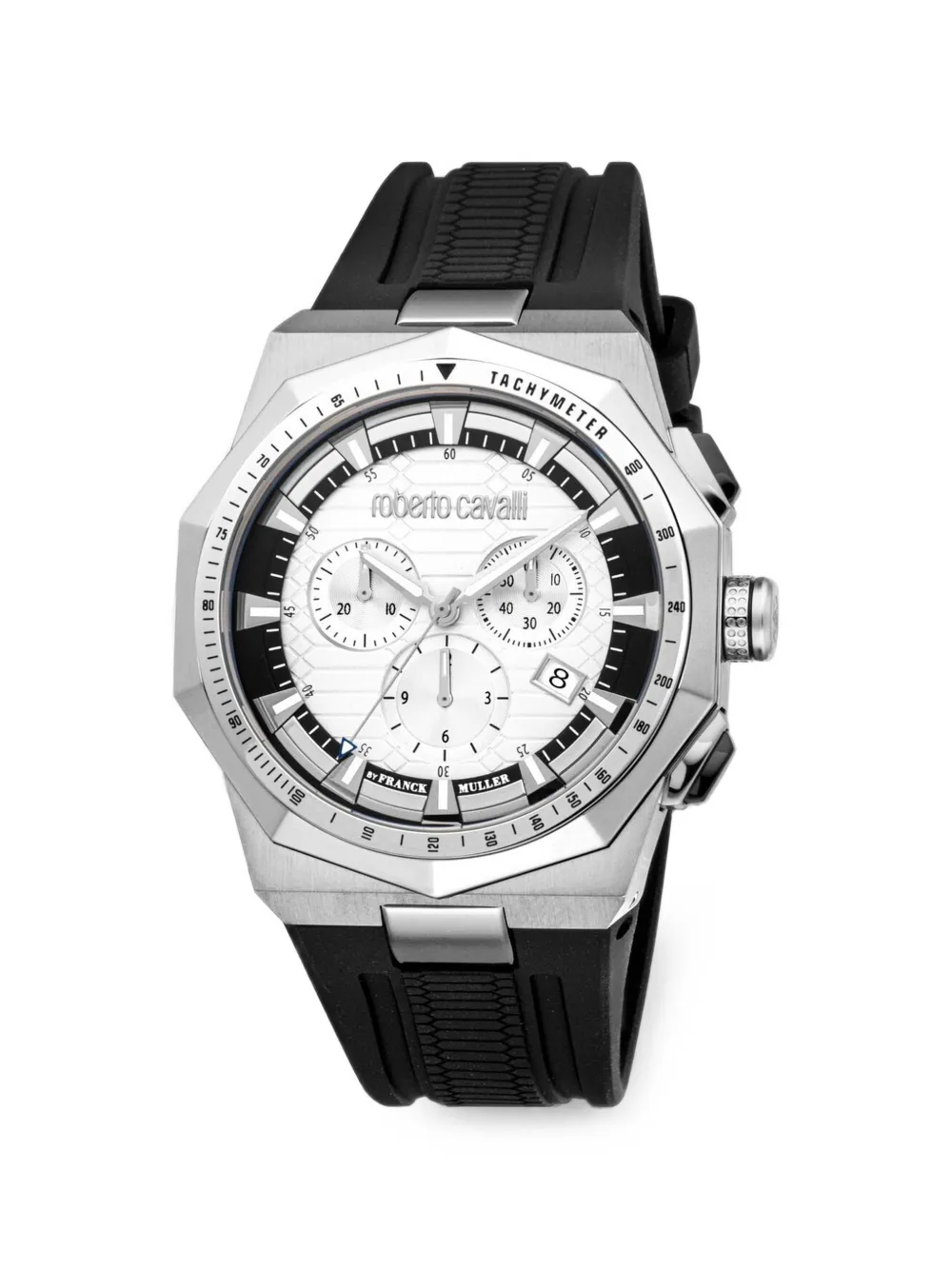 Roberto Cavalli Chronograph Tachymeter 44mm watch - Argento