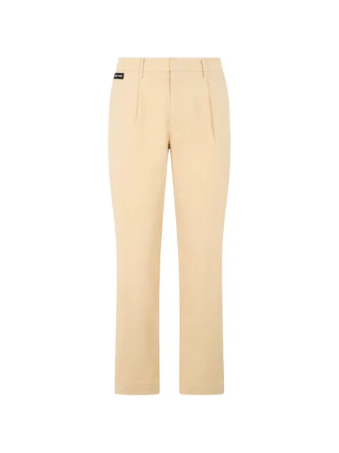 Roberto Cavalli logo-patch pleated trousers