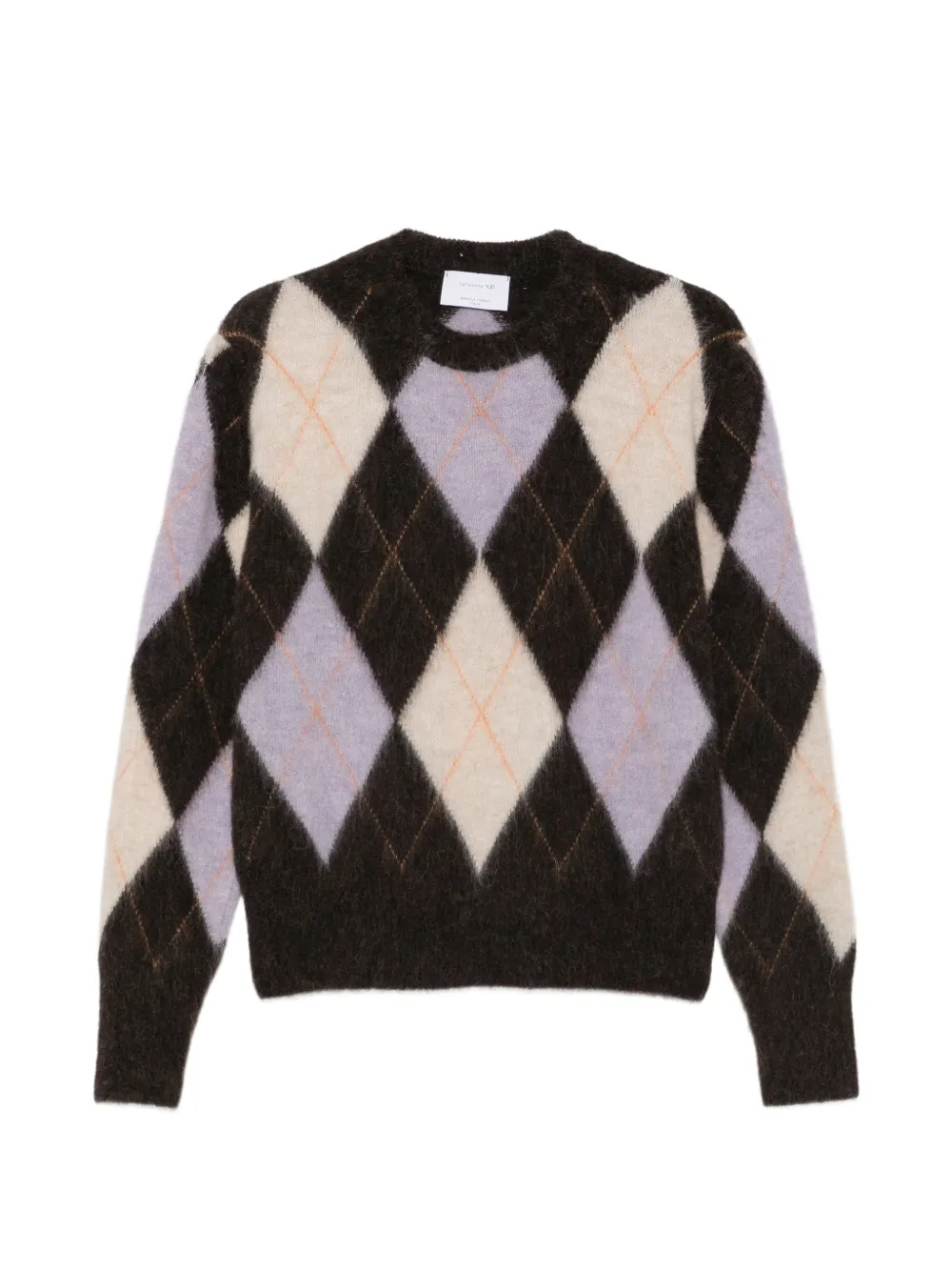 Daniele Fiesoli Pullover mit Argyle-Intarsie - Braun