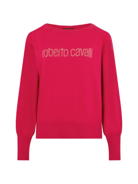 Roberto Cavalli logo-embellished sweater