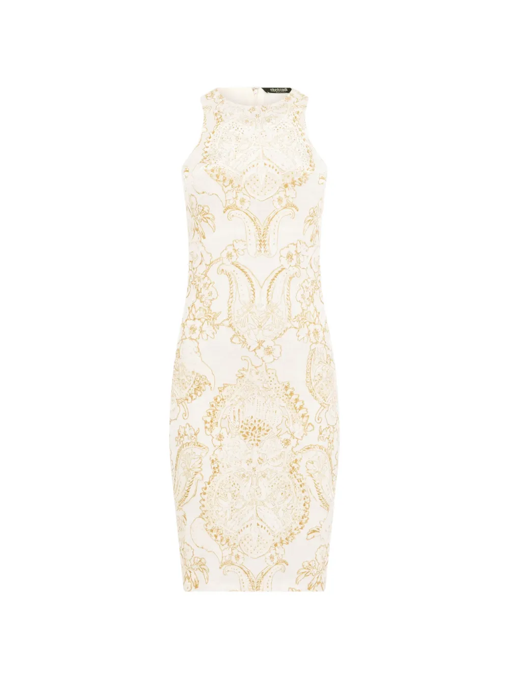 Roberto Cavalli paisley-print sleeveless mini dress - Tons neutres