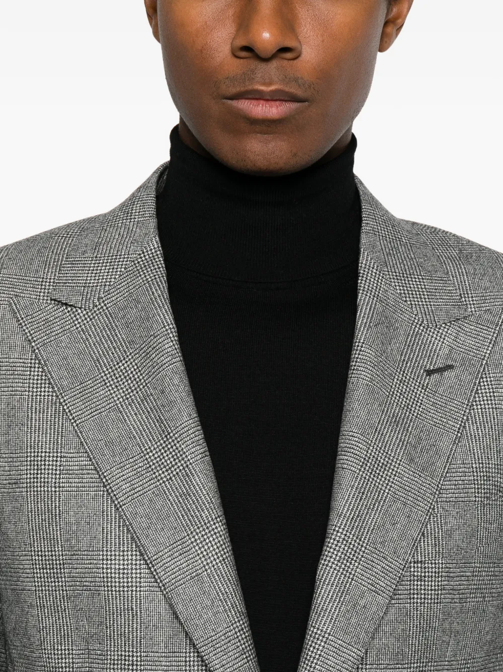 Canali Prince of Wales check wool suit Grijs