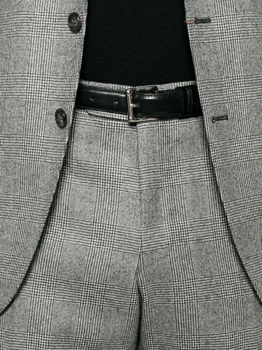 Canali Prince of Wales check wool suit Grijs