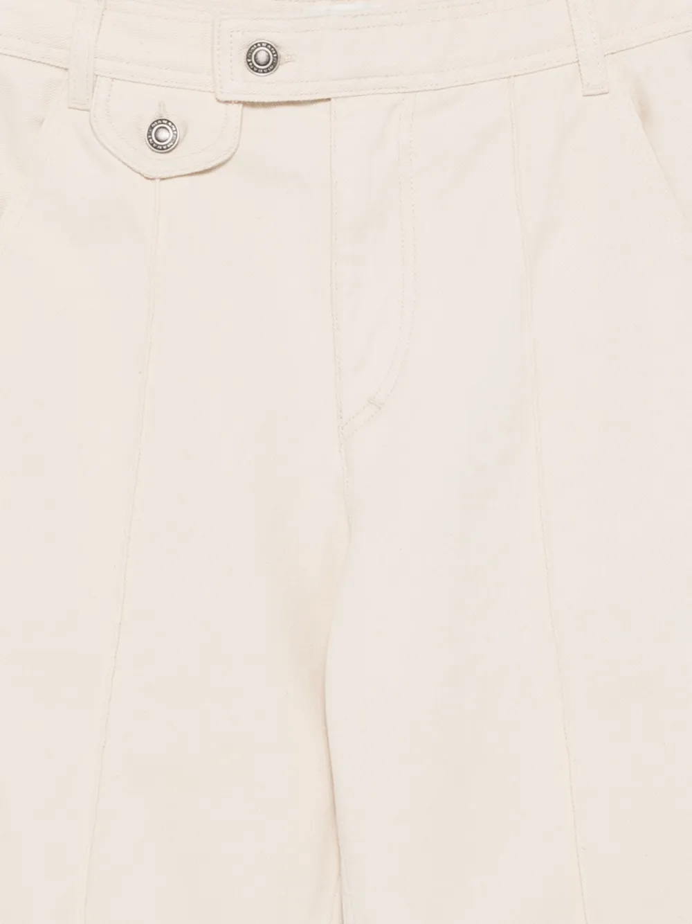 MARANT Elois jeans met rechte pijpen en klep met knoopdetail Beige