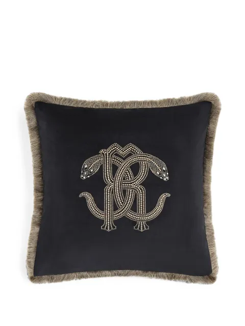 Roberto Cavalli Home embellished fringed cushion