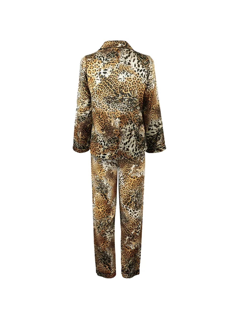 Roberto Cavalli Home Zijden pyjama met luipaardprint Bruin