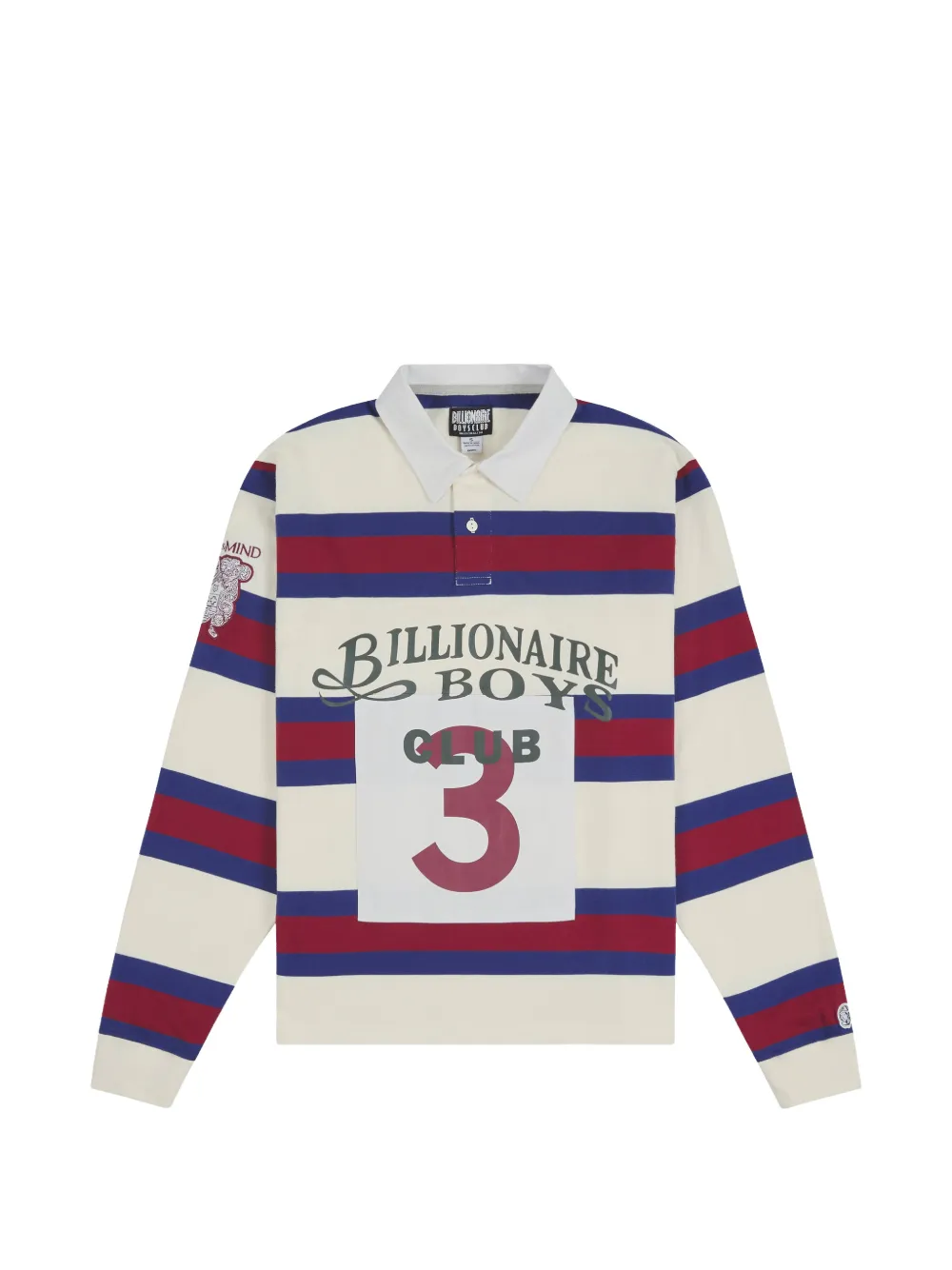 Billionaire Boys Club striped long-sleeve polo shirt - Bianco
