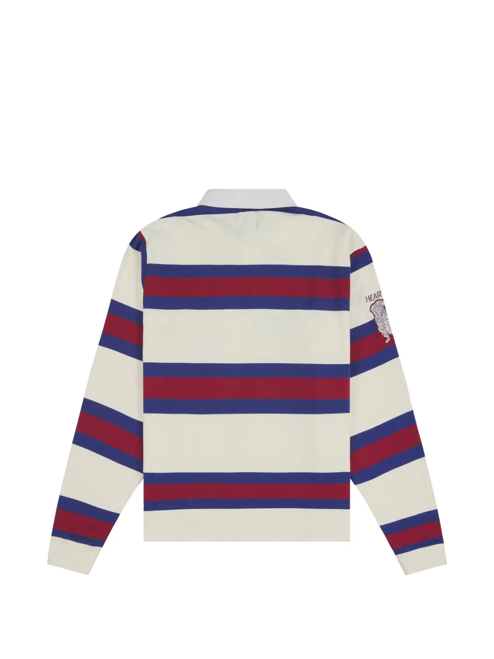 Billionaire Boys Club striped long-sleeve polo shirt Wit