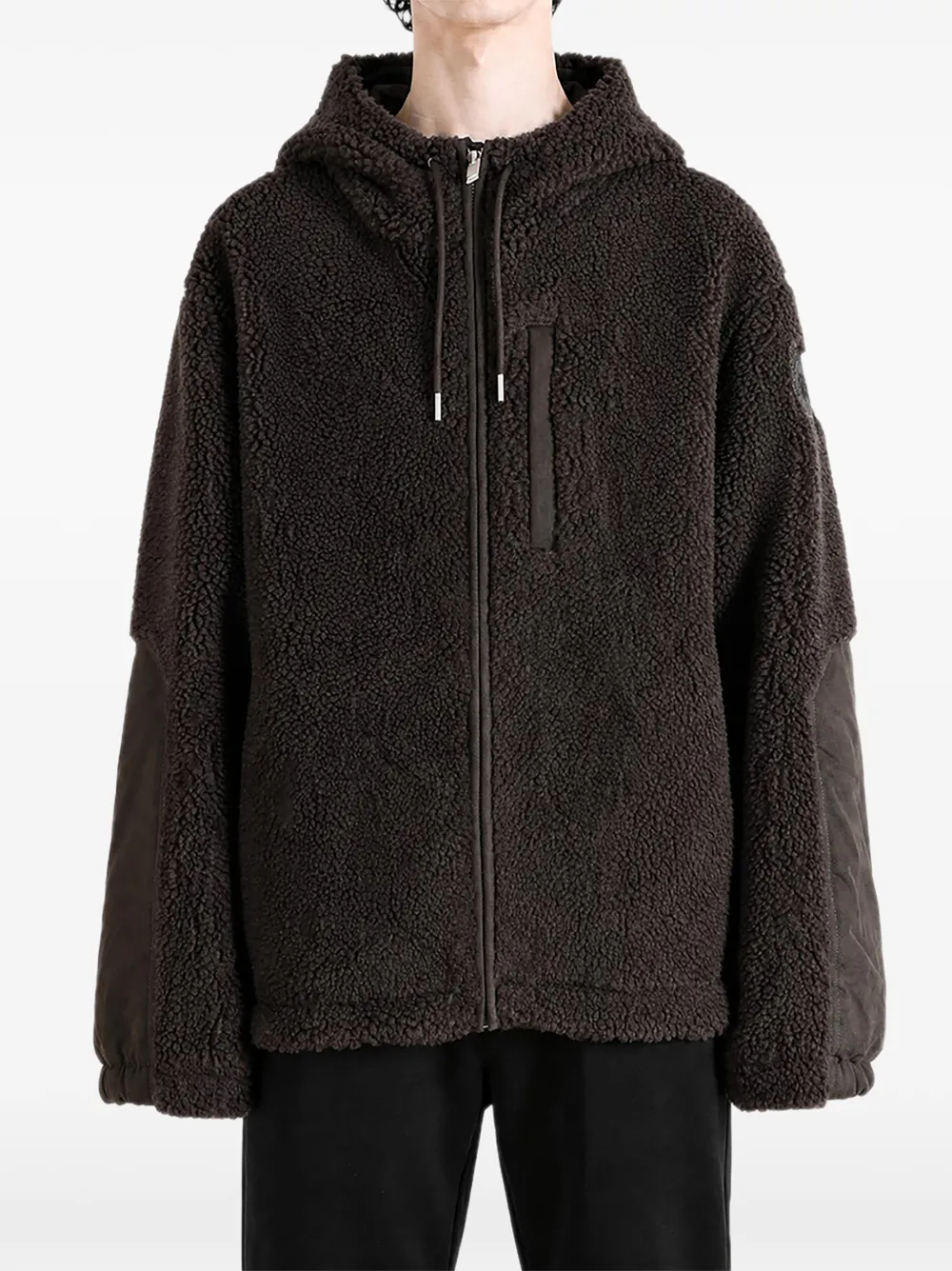Canada Goose Harrier fleece hoodie met rits Bruin