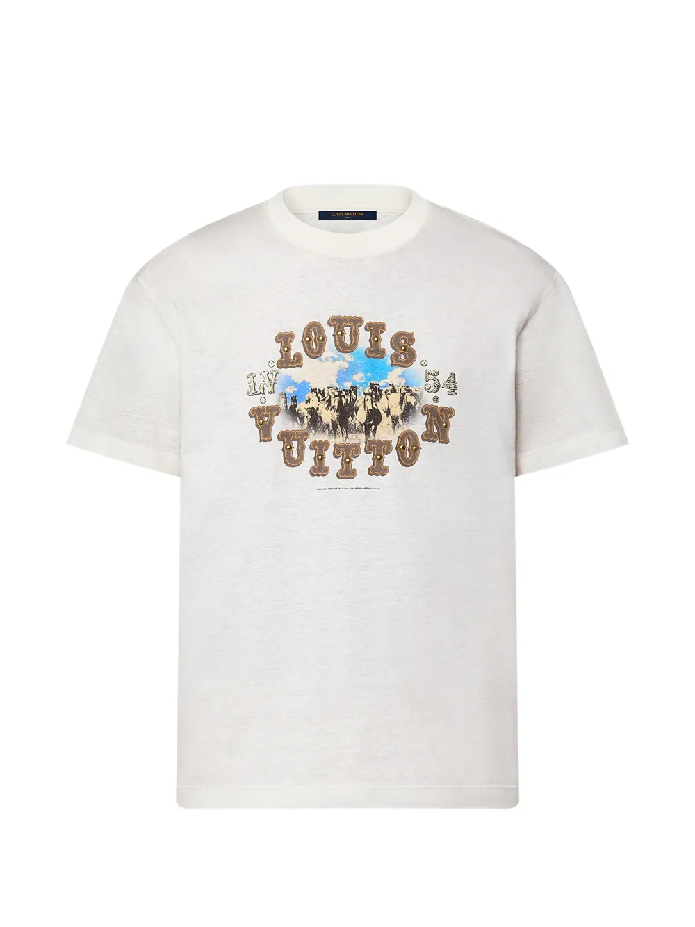 Louis Vuitton Pre-Owned Western graphic-print T-shirt - Bianco