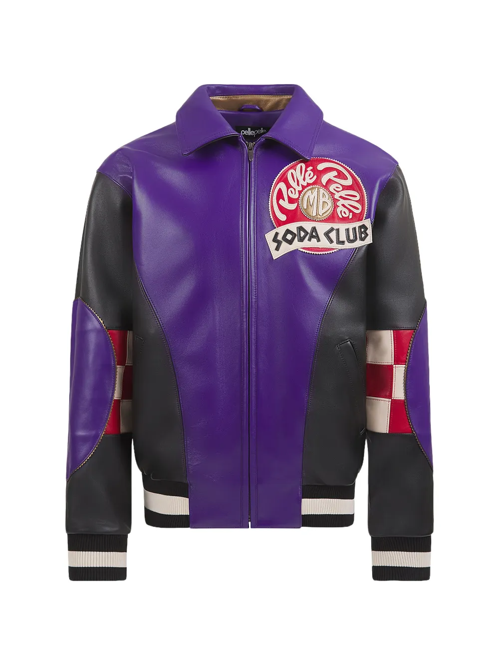 PELLE PELLE Soda Club checkered jacket - Violet PELLE PELLE Soda Club checkered jacket - Violet