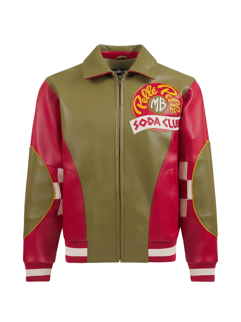 PELLE PELLE Soda Club checkered jacket - Vert PELLE PELLE Soda Club checkered jacket - Vert