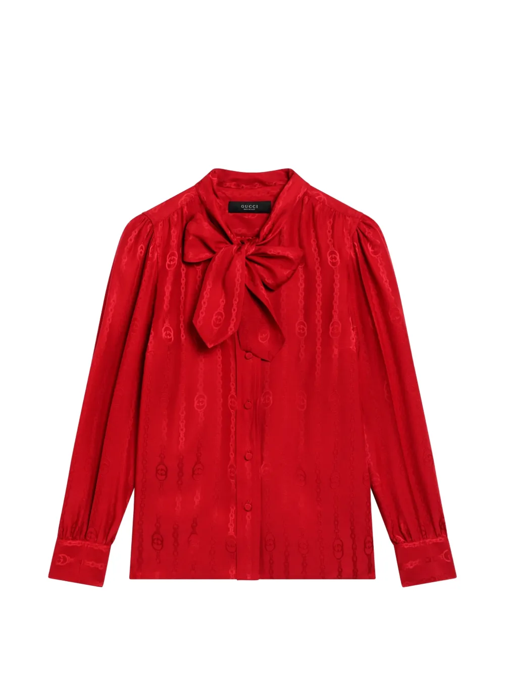 Gucci Interlocking G chain silk shirt