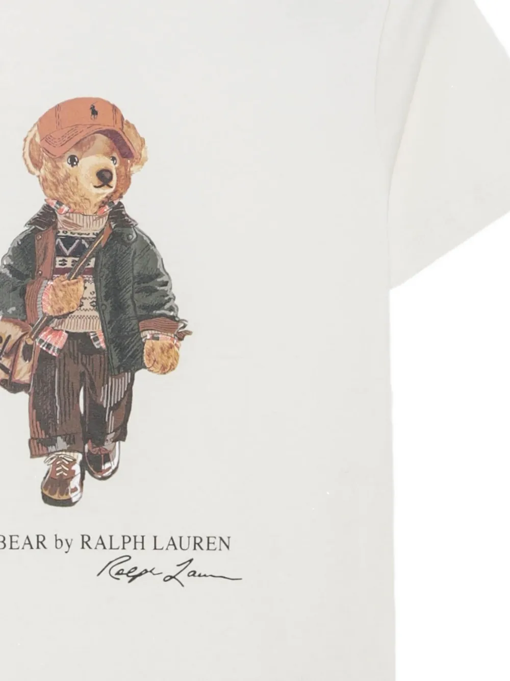 POLO RALPH LAUREN KIDS Polo Bear katoenen jersey T-shirt Beige