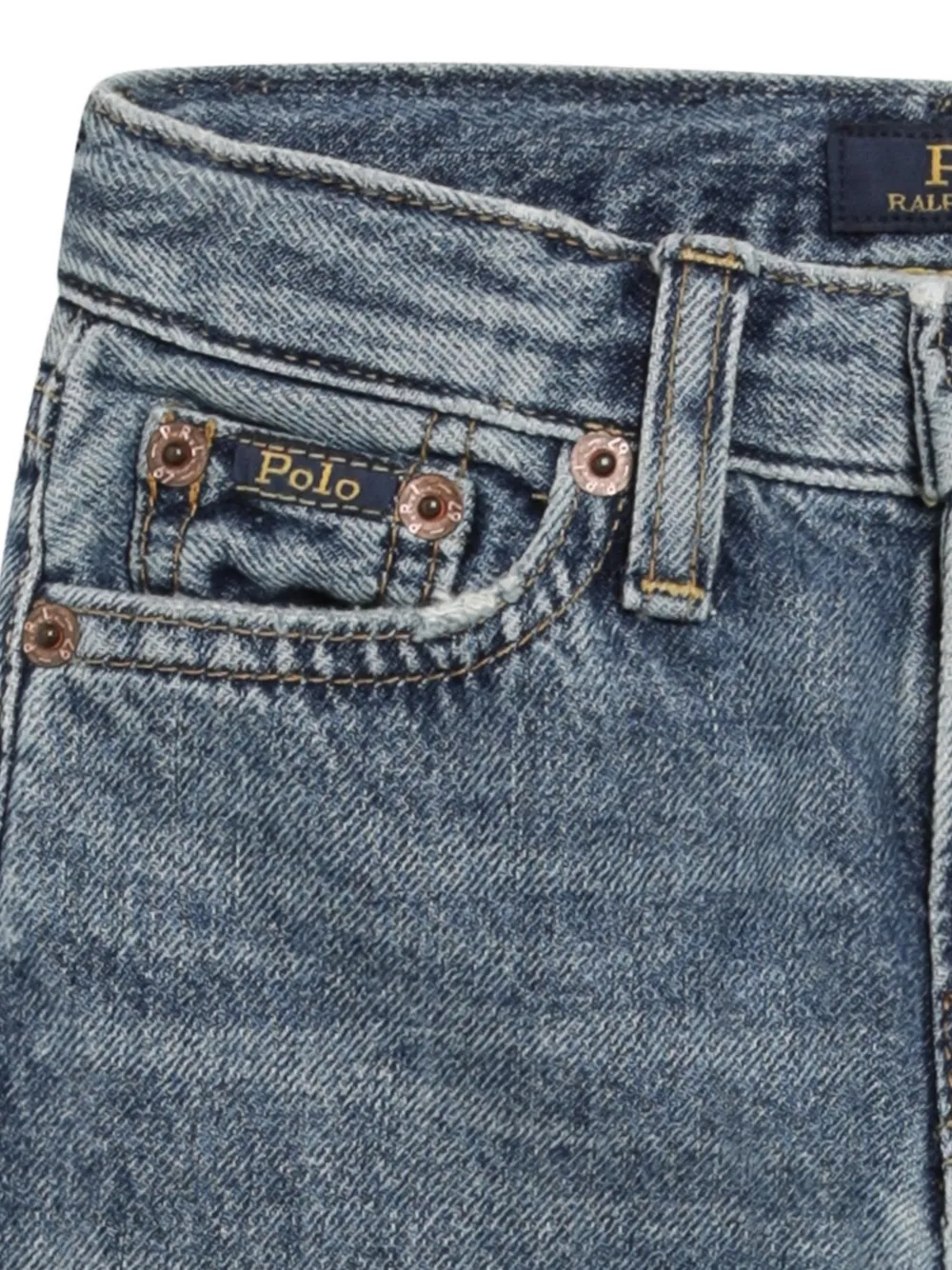 POLO RALPH LAUREN KIDS Jeans met vervaagd effect Blauw
