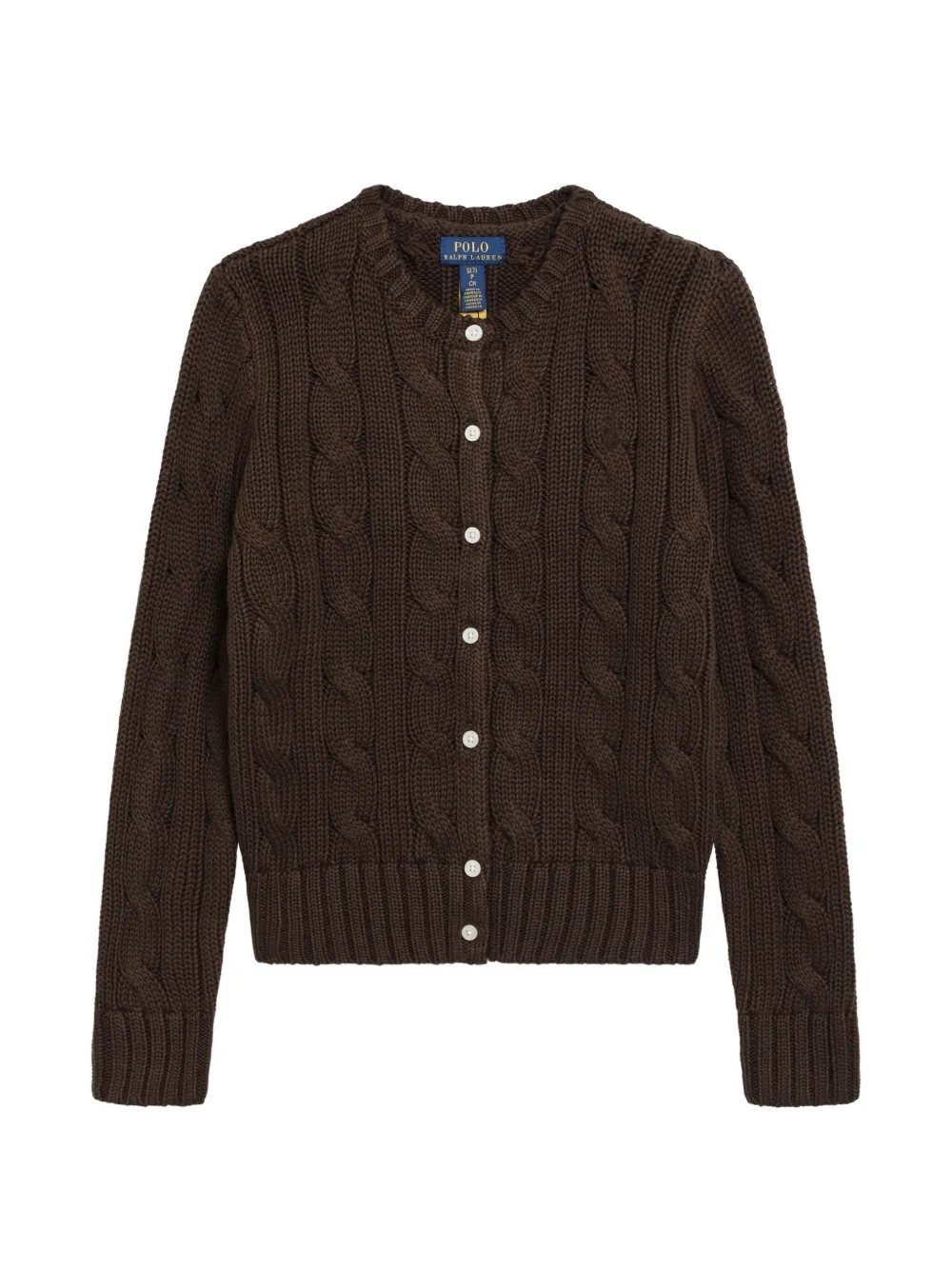 POLO RALPH LAUREN KIDS cable-knit cotton cardigan Bruin