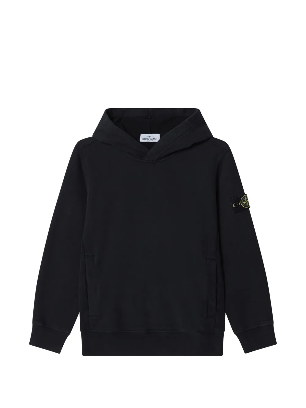 Stone Island Junior Hoodie met Compass-logopatch Zwart