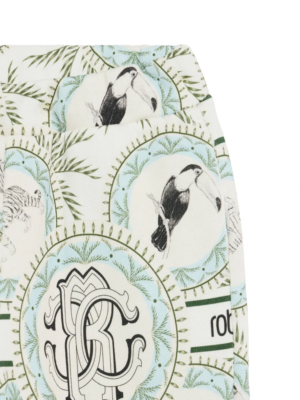 Roberto Cavalli Junior Maiolica trainingsbroek met monogram-print Beige