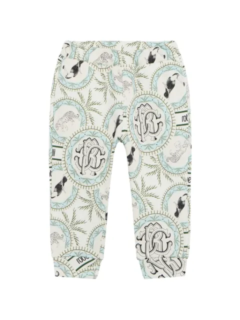 Roberto Cavalli Junior Maiolica Monogram-print track pants