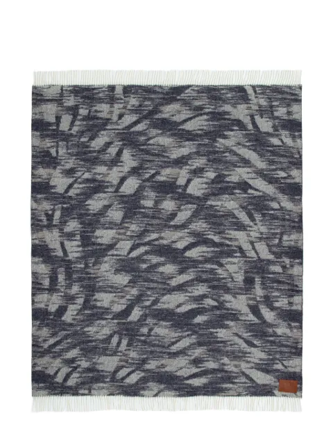 Roberto Cavalli Home Savanna fringed animal-pattern wool blanket
