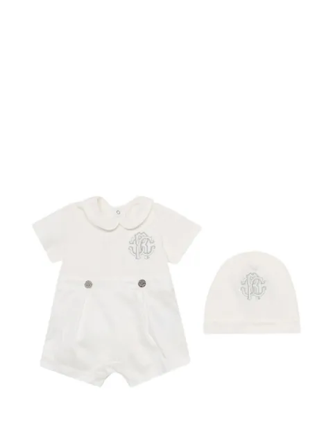 Roberto Cavalli Junior logo-embroidered babygrow set (set of two)