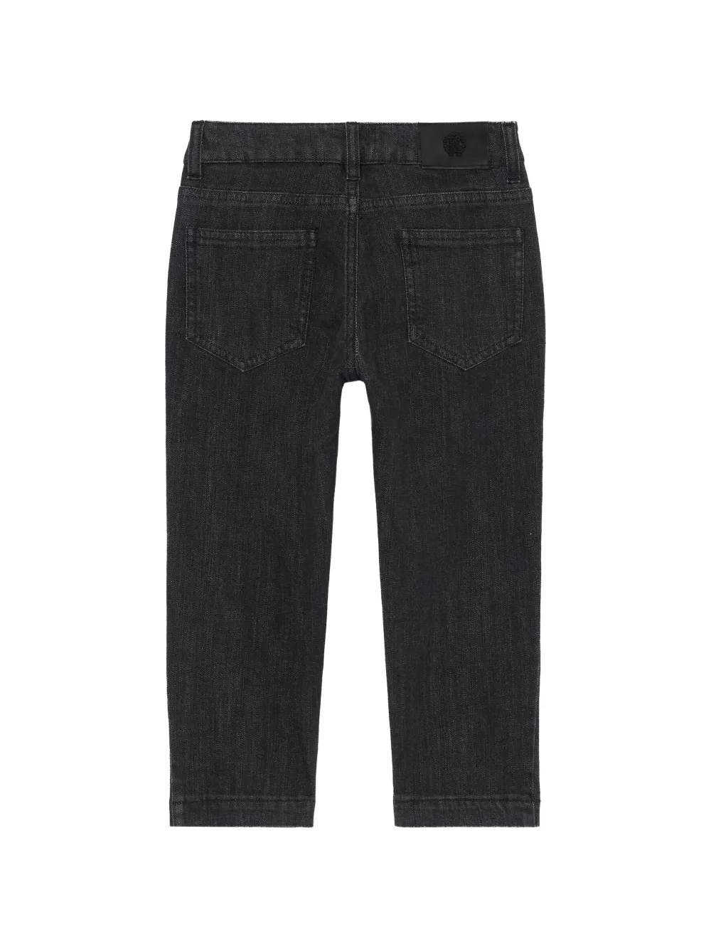 Roberto Cavalli Junior distressed slim-fit jeans Zwart