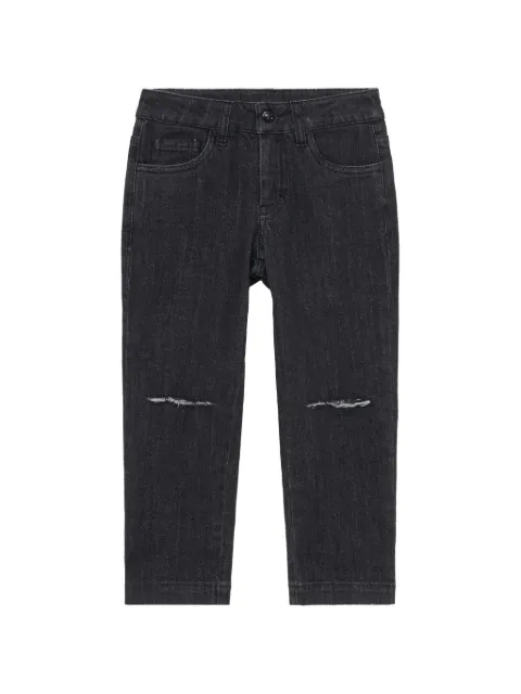 Roberto Cavalli Junior distressed slim-fit jeans